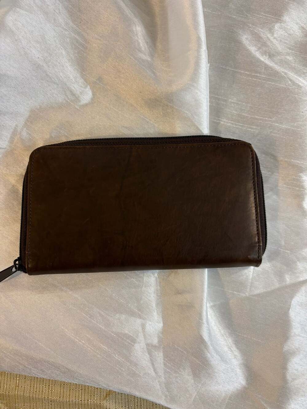 Brown Wilson Leather Zip Around Wallet
